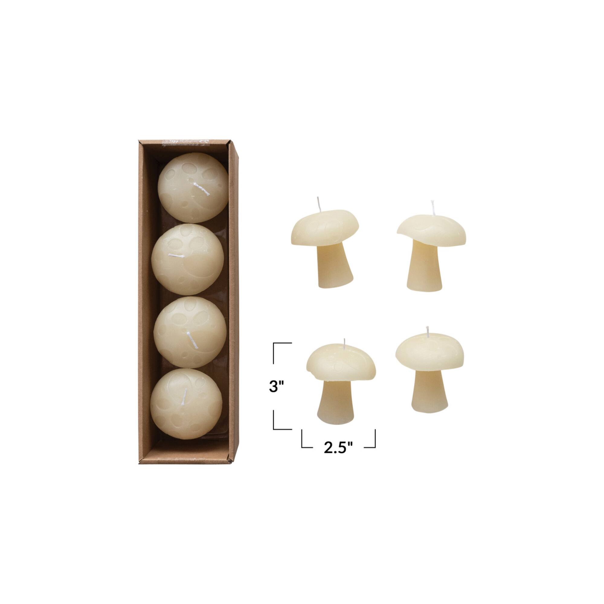 Hello Honey® Unscented Mushroom-Shaped Votive Candles, 4ct.
